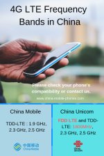 China Mobile 4G LTE Frequency Bands